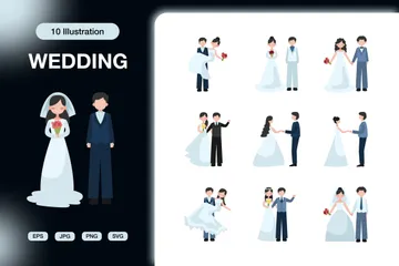 Hochzeit Illustrationspack