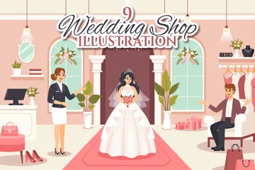 Hochzeitsladen Illustrationspack