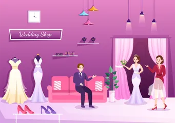 Hochzeitsladen Illustrationspack