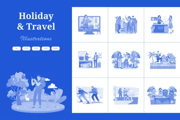 Holiday & Travel Illustration Pack