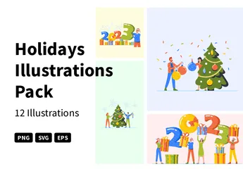 Holidays Illustration Pack
