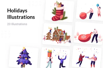 Holidays Illustration Pack