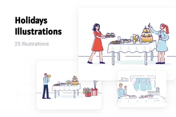 Holidays Illustration Pack