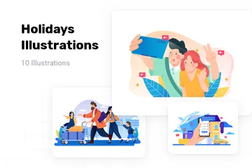 Holidays Illustration Pack