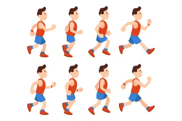 Hombre corriendo Paquete de Ilustraciones