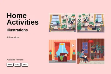 Home Activities Illustration Pack