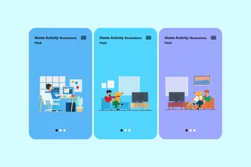 Home Activity Illustration Pack