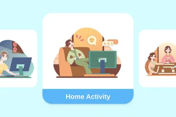 Home Activity Illustration Pack