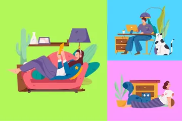 Home Activity Illustration Pack