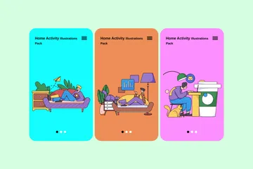 Home Activity Illustration Pack