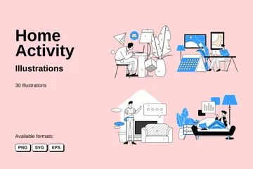 Home Activity Illustration Pack