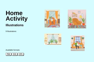 Home Activity Illustration Pack