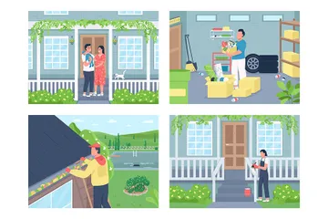 Home Cleaning Illustration Pack