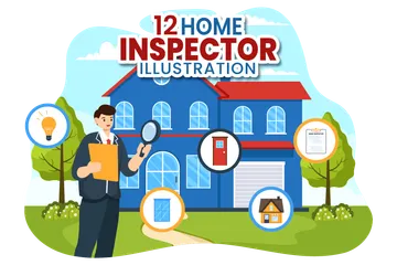 Home Inspector Illustration Pack