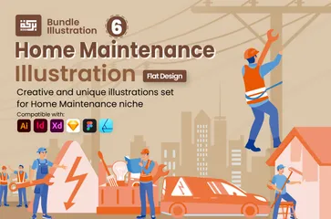 Home Maintenance Illustration Pack