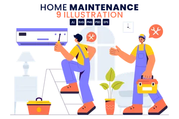 Home Maintenance Illustration Pack