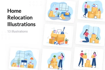 Home Relocation Illustration Pack