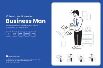 Homem de negocios Illustration Pack