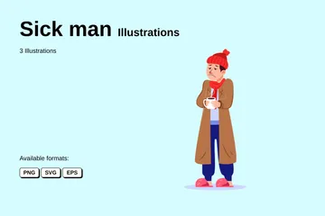 Homme malade Pack d'Illustrations