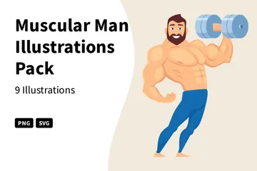 Homme musclé Pack d'Illustrations