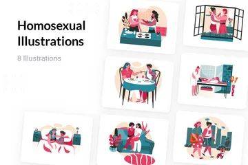 Homosexuell Illustrationspack