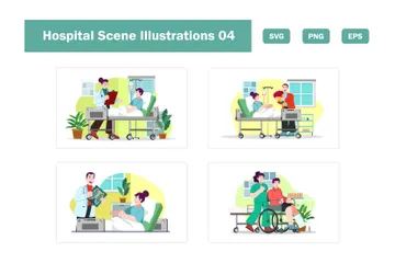 Scène d'hôpital Pack d'Illustrations