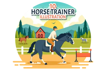 Horse Trainer Illustration Pack