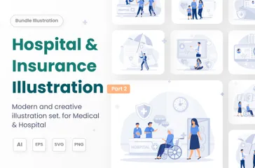 Hospital And Insurance Illustration Pack
