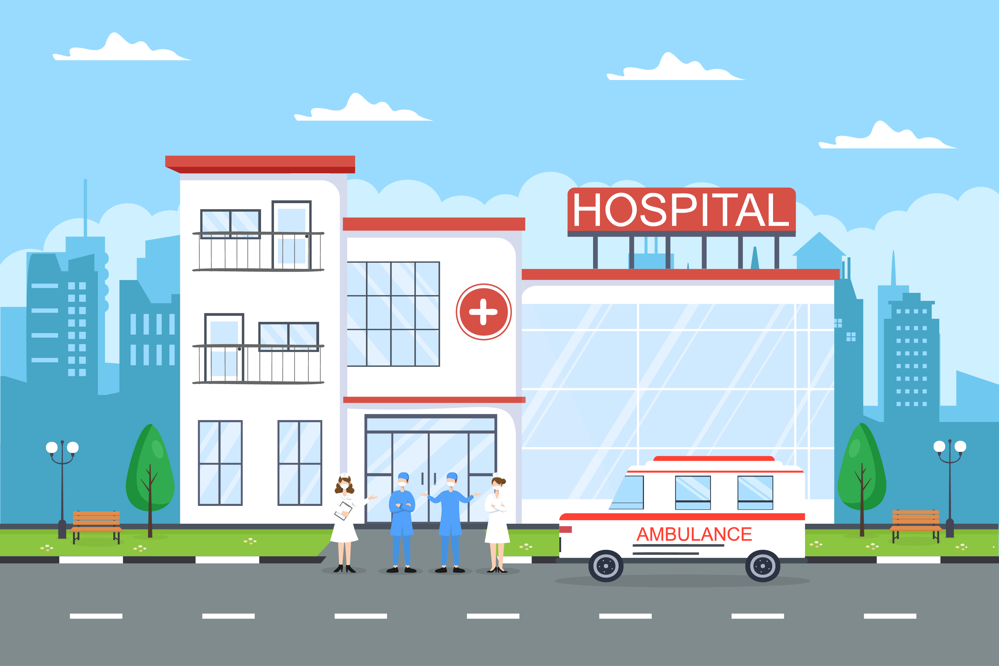 Hospital Building Illustration Pack - 20 Healthcare & Medical ...