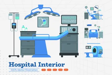 Hospital Interior Illustration Pack