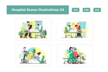Hospital Scene Illustration Pack