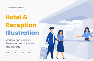 Hotel And Reception Illustration Pack