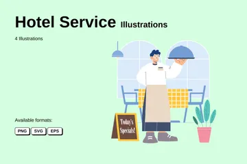 Hotelservice Illustrationspack