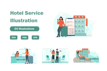 Hotel Service Illustration Pack