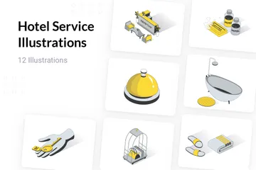 Hotel Service Illustration Pack