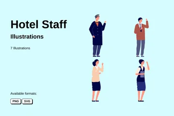 Hotel Staff Illustration Pack