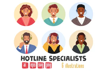 Hotline Specialists Illustration Pack