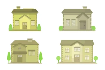 House Buildings Illustration Pack