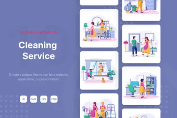 House Cleaning Illustration Pack