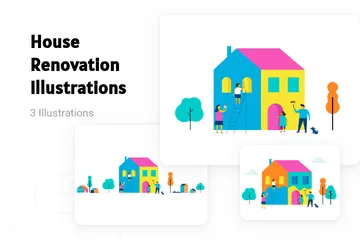 House Renovation Illustration Pack