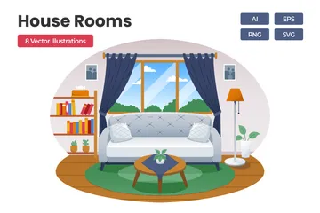 House Rooms Illustration Pack