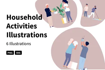 Household Activities Illustration Pack