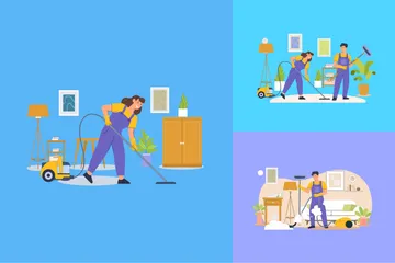 Housekeeping Illustration Pack