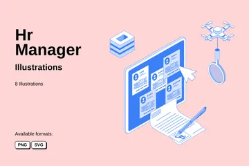 Hr Manager Illustration Pack