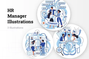 HR Manager Illustration Pack