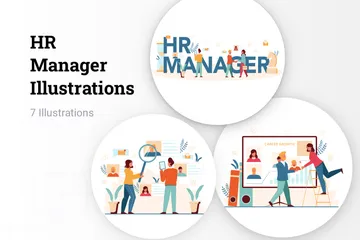 HR Manager Illustration Pack