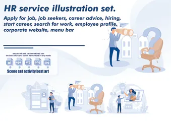 HR Service Illustration Pack