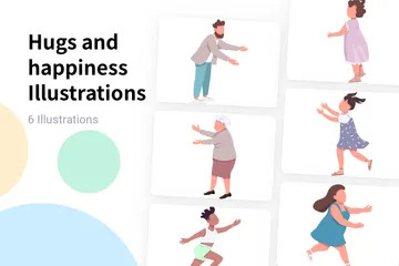 Hugs And Happiness Illustration Pack