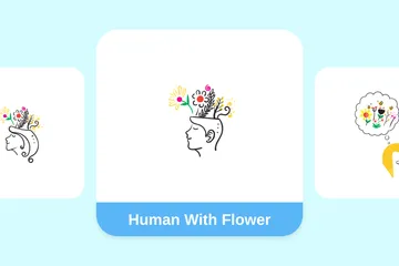 Humain avec fleur Pack d'Illustrations