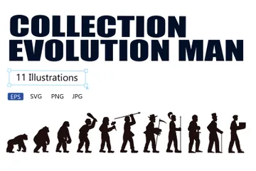 Human Evolution Illustration Pack